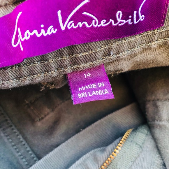 🌹🌹Gloria Vanderbilt Amanda Forest Green Jeans Size 14🌹🌹 - Picture 7 of 8